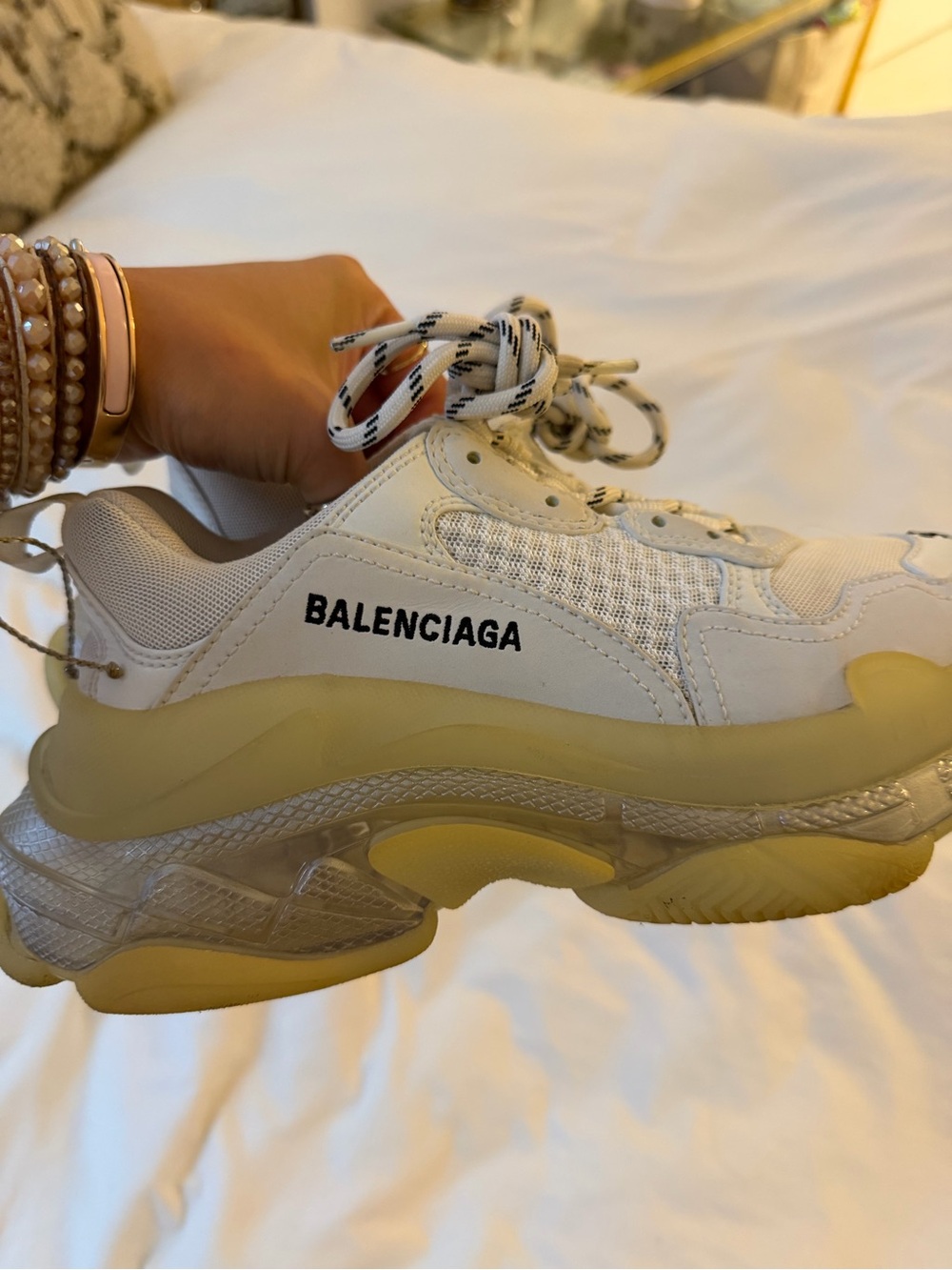 Balenciaga Triple S Sneaker in Beige-Cream - Picture 3 of 7